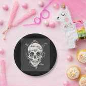 Skull Barbed Wire Pappteller (Party)