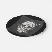 Skull Barbed Wire Pappteller (Schrägansicht)