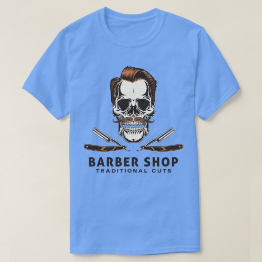 Skull Barber Shop T-Shirt (Design vorne)