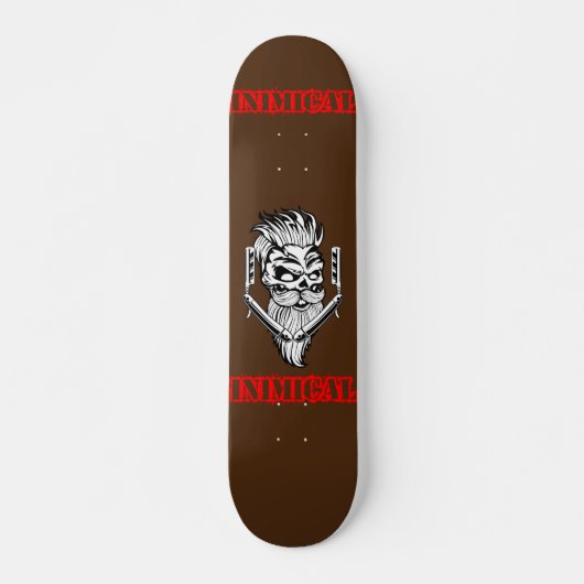 Skull-Barber-Skateboard-Deck Skateboard (Vorne)