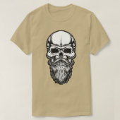 SKULL BARBER SQUELETON BARD AND MUSTACHE GIFT FO T-Shirt (Design vorne)