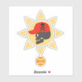 Skull Baseball Aufkleber (Blatt)