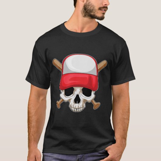 Skull Baseball Baseball T-Shirt (Vorderseite)