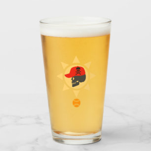 Skull Baseball Glas