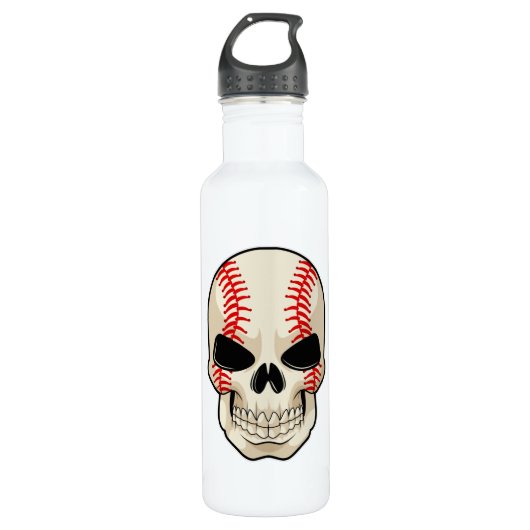 Skull Baseball Sports Edelstahlflasche (Vorderseite)