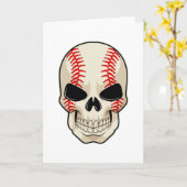 Skull Baseball Sports Karte (Gelbe Blume)