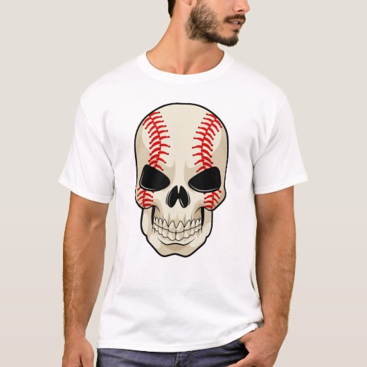Skull Baseball Sports T-Shirt (Vorderseite)