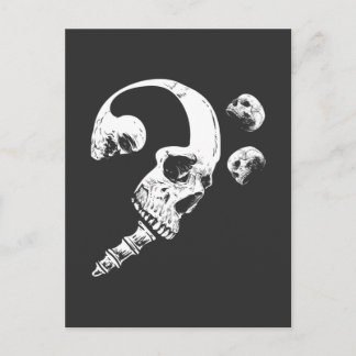 Skull Bass Clef Bass Player Musican Skelettmusik Postkarte