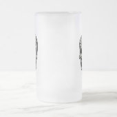 Skull - Beängstigende Funny Skeleton Head Graphic Mattglas Bierglas (Mittel)