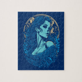Skull Beauty Gothic Portrait Puzzle