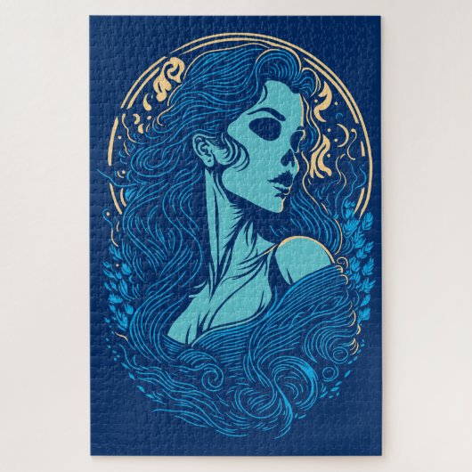 Skull Beauty Gothic Portrait Puzzle (Vertikal)
