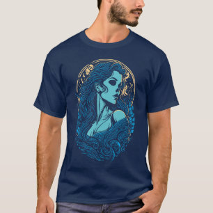 Skull Beauty Gothic Portrait T-Shirt
