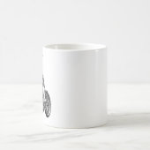 "Skull-Biker" auf heisser Maschine Kaffeetasse (Mittel)