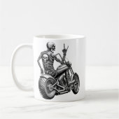 "Skull-Biker" auf heisser Maschine Kaffeetasse (Links)