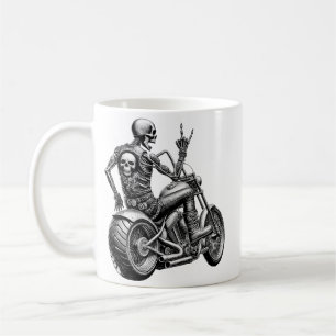 "Skull-Biker" auf heisser Maschine Kaffeetasse