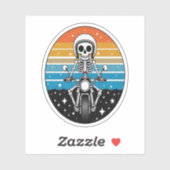Skull-Biker Flame Flügelrad Motorrad Aufkleber (Blatt)