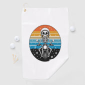 Skull-Biker Flame Flügelrad Motorrad Golfhandtuch (Insitu)