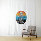 Skull-Biker Flame Flügelrad Motorrad Wandteppich (Beispiel)