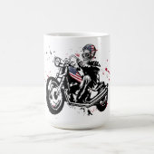 Skull-Biker mit amerikanischem Flaggenhelm Kaffeetasse (Mittel)
