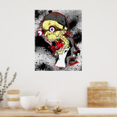 Skull Biker Poster (Küche)