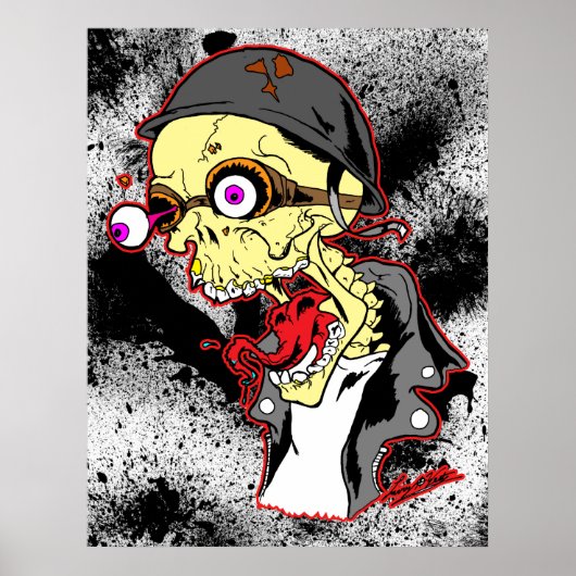 Skull Biker Poster (Vorne)