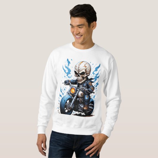 Skull Biker Sweatshirt (Vorne ganz)