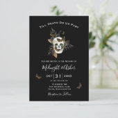 Skull bis zum Tod tun uns Teil Hochzeit Einladung (Stehend Vorderseite)