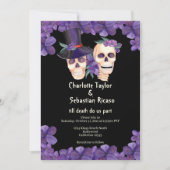 Skull bis zum Tod tun uns Teil Hochzeit Einladung (Vorderseite)