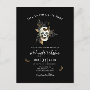 Skull bis zum Tod tun uns Teil Hochzeit Postkarte