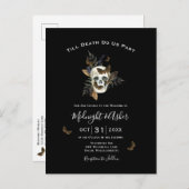 Skull bis zum Tod tun uns Teil Hochzeit Postkarte (Vorne/Hinten)