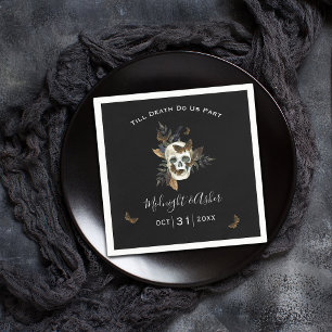 Skull bis zum Tod tun uns Teil Hochzeit Serviette