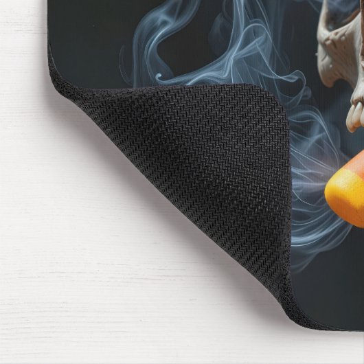 Skull Biting Candy Corn Mousepad (Ecke)