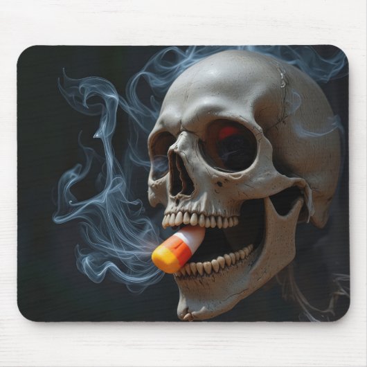 Skull Biting Candy Corn Mousepad (Vorne)