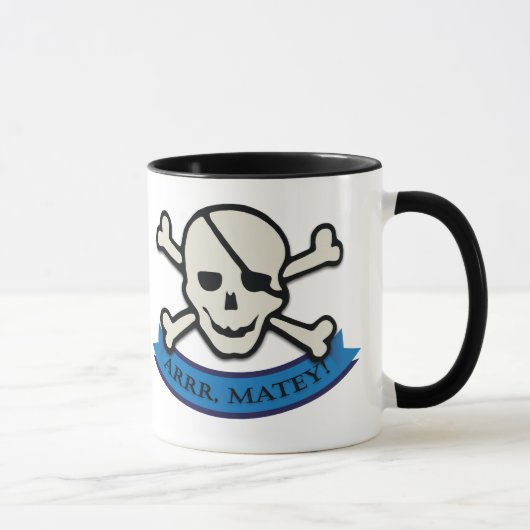 Skull - Black 11 oz Ringer Tasse (Rechts)