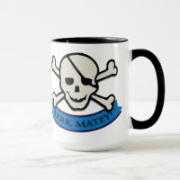 Skull - Black 15 oz Ringer Tasse