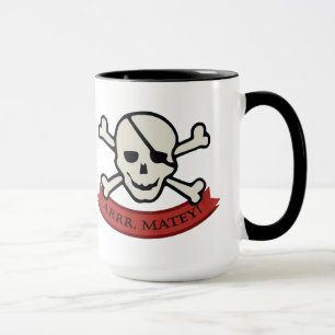 Skull - Black 15 oz Ringer Tasse