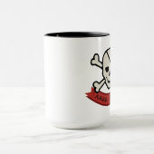 Skull - Black 15 oz Ringer Tasse (Zentrum)