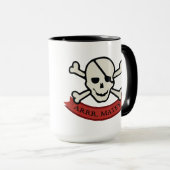 Skull - Black 15 oz Ringer Tasse (VorderseiteRechts)