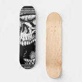 Skull Black and White Skateboard (Vorderseite)