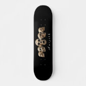 Skull Black Modern Custom Skateboard (Vorne)