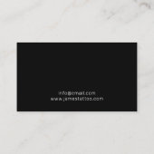 Skull Black Modern Dark Grunge Tattoo Artist Visitenkarte (Rückseite)