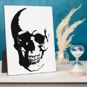 Skull - Black & White Metal Fantasy Art Fotoplatte (Seite)
