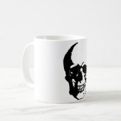 Skull - Black & White Metal Fantasy Art Kaffeetasse (Vorderseite Links)