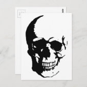 Skull - Black & White Metal Fantasy Art Postkarte (Vorne/Hinten)