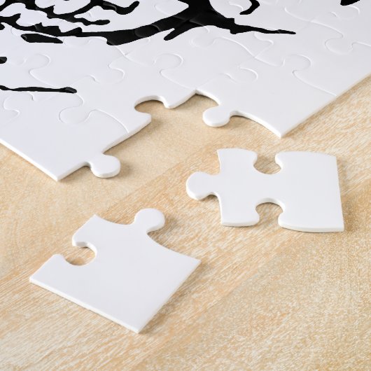 Skull - Black & White Metal Fantasy Art Puzzle (Seite)