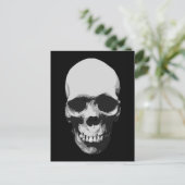 Skull Black & White Pop Art Postkarte (Stehend Vorderseite)