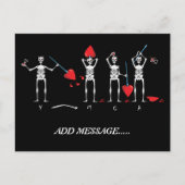 SKULL; BLACKBEARD YMCA POSTKARTE (Vorderseite)