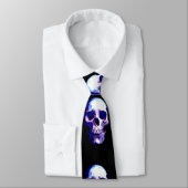 Skull Blue & Black Artwork Krawatte (Gebunden)