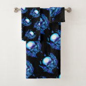 Skull Blue Chameleon Badhandtuch Set (Insitu)