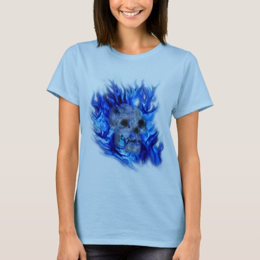 SKULL & BLUE FLAMES Aaryn Steele Art Top (Vorderseite)